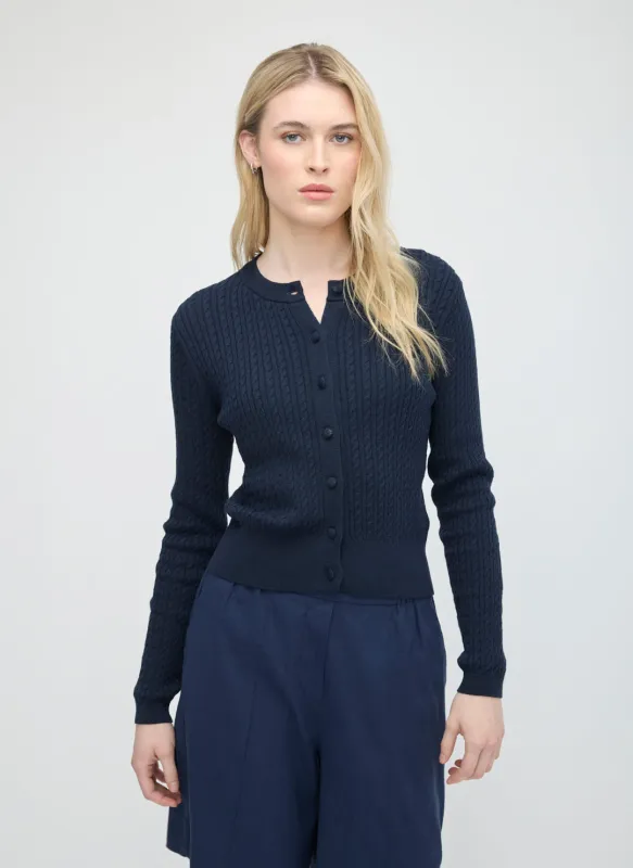 SilkStitch Easy Care Essential Cardigan made by Kit and Ace