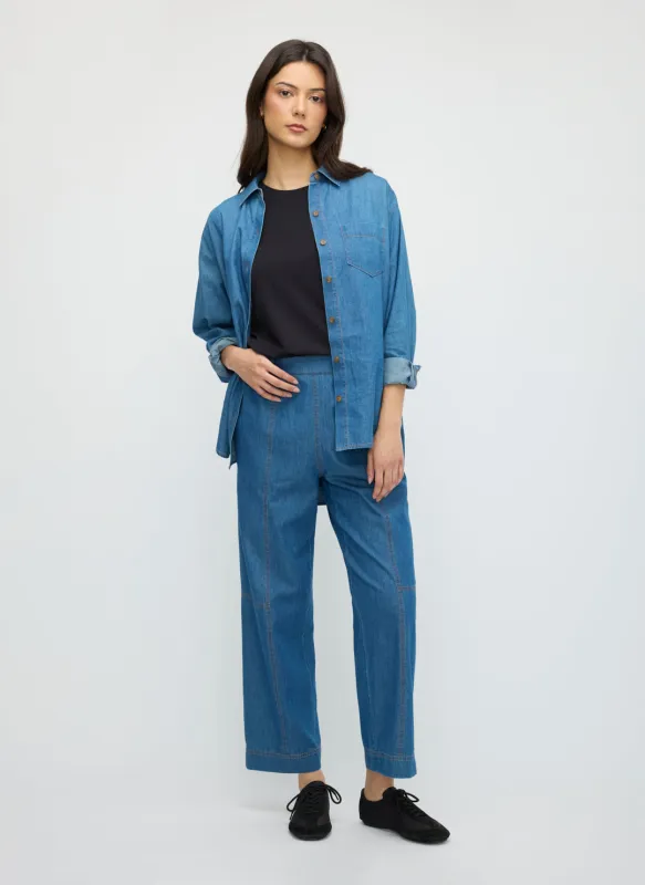 IndiFlow Denim Pull On Ankle Pant made by Kit and Ace