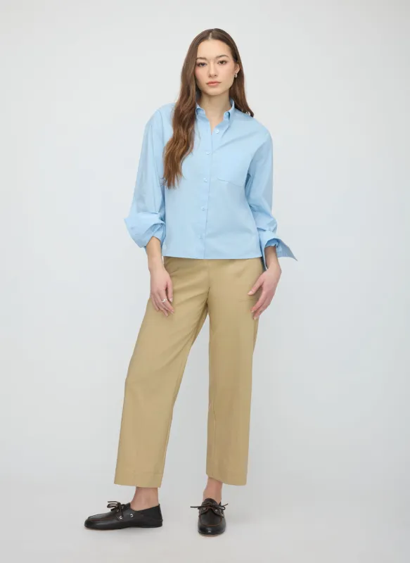 Colette Cropped Wide Leg Twill Pants made by Kit and Ace