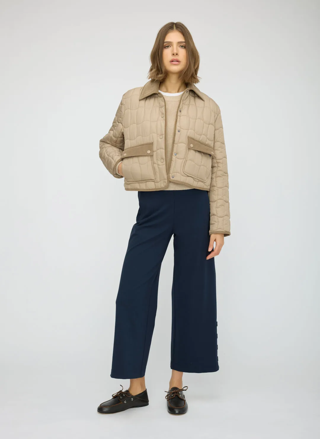 Ivy Recycled Quilted Cropped Jacket sold by Kit and Ace product image thumbnail 3