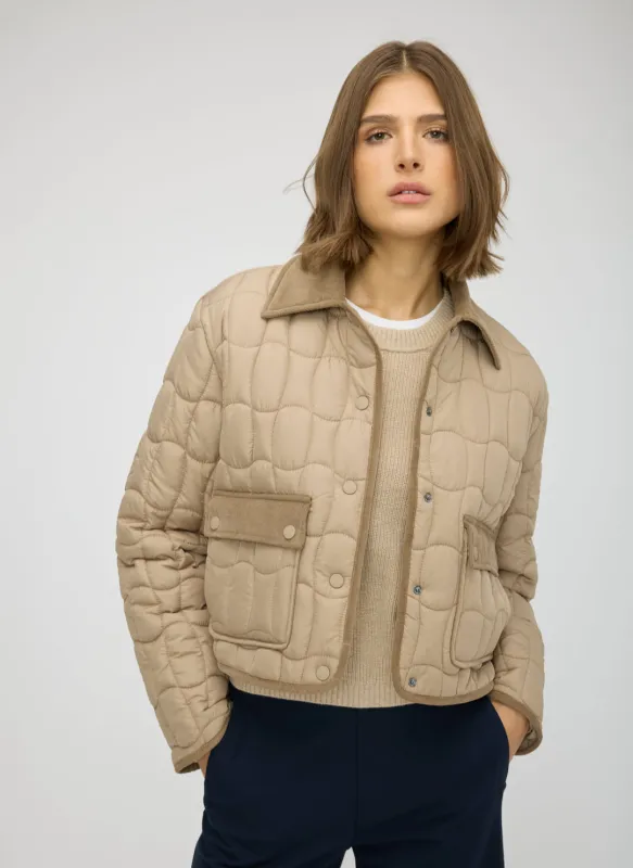 Ivy Recycled Quilted Cropped Jacket made by Kit and Ace