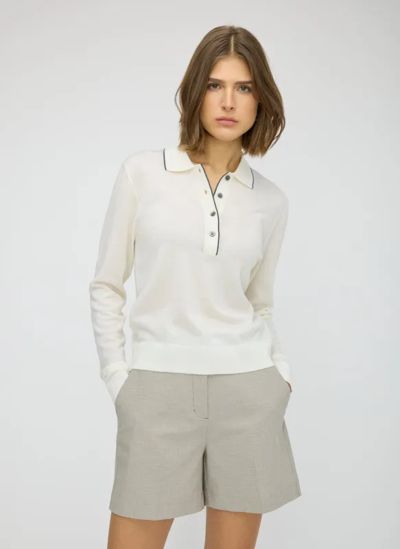 Vale Merino Polo Sweater made by Kit and Ace