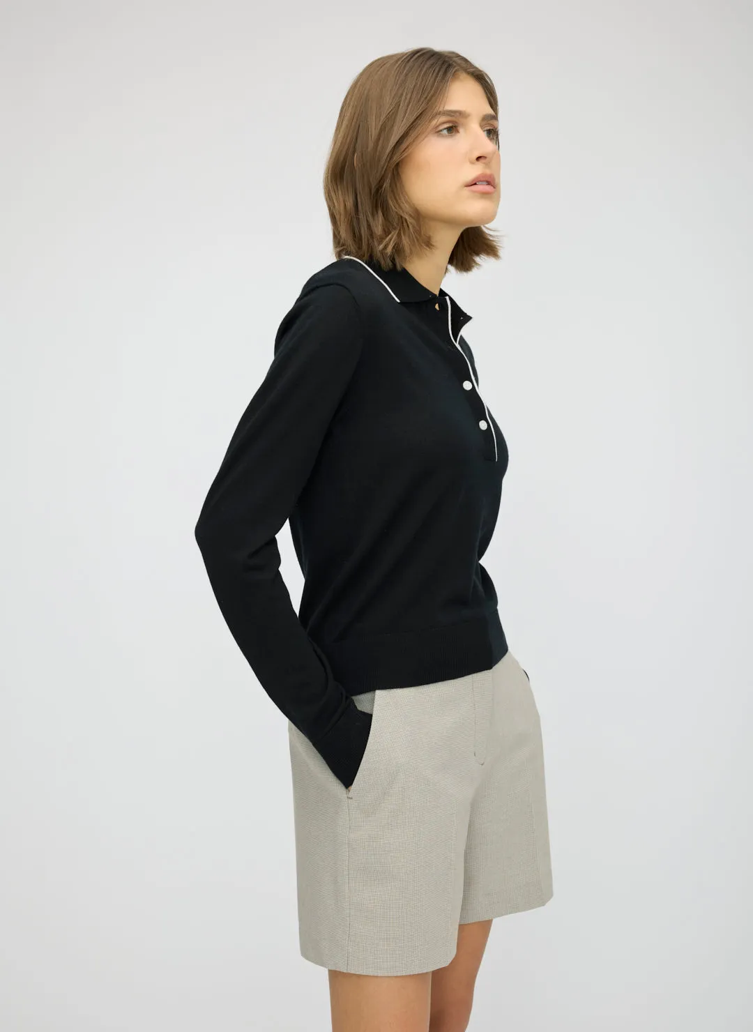 Vale Merino Polo Sweater sold by Kit and Ace product image thumbnail 4