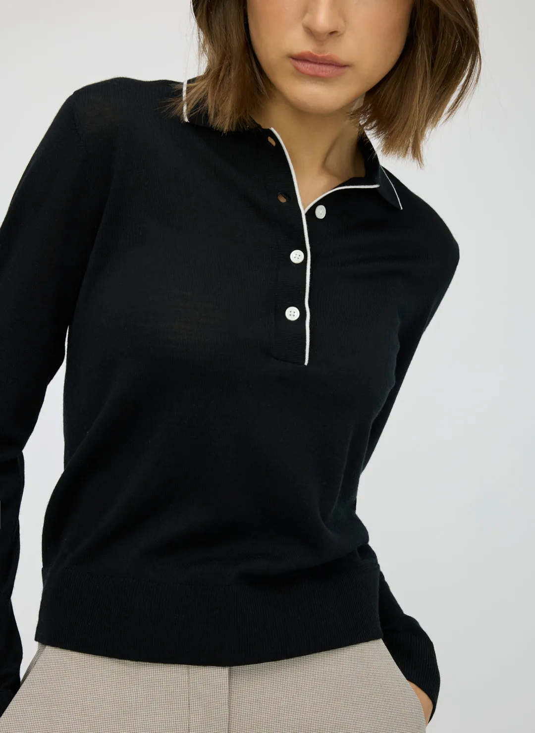 Vale Merino Polo Sweater sold by Kit and Ace product image thumbnail 2