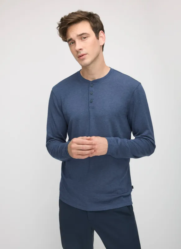 Brushed Long Sleeve Henley made by Kit and Ace