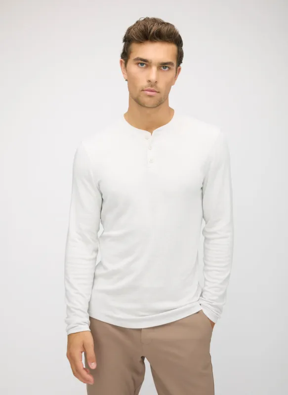 Brushed Long Sleeve Henley made by Kit and Ace