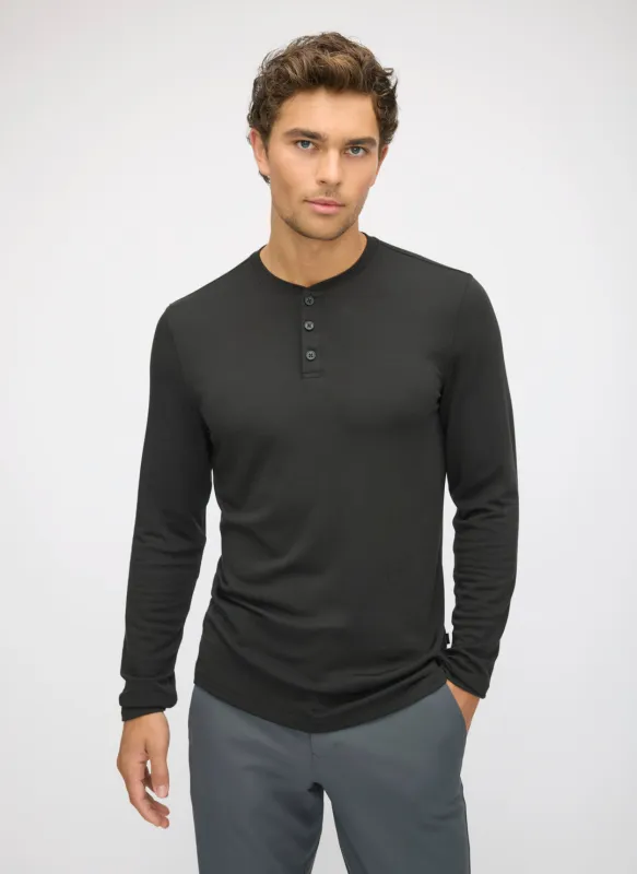 Brushed Long Sleeve Henley made by Kit and Ace