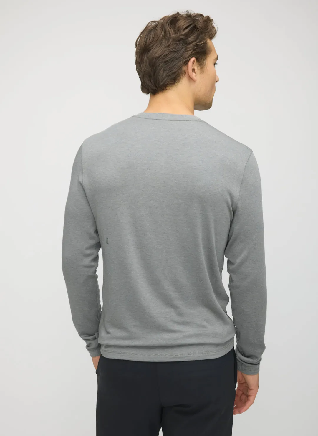 Brushed Long Sleeve Henley sold by Kit and Ace product image thumbnail 4