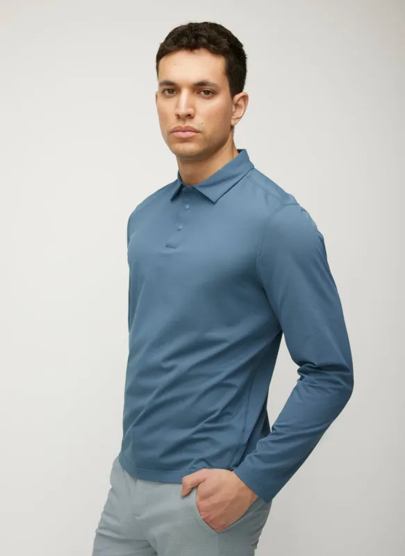 City Tech Long Sleeve Polo made by Kit and Ace