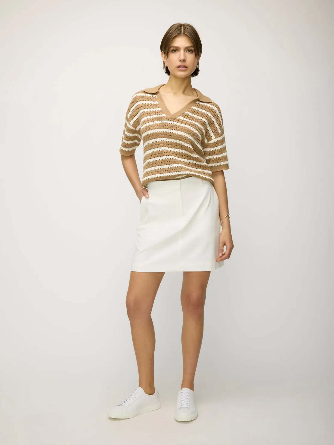 Prentice Soft Suiting Mini Skirt sold by Kit and Ace