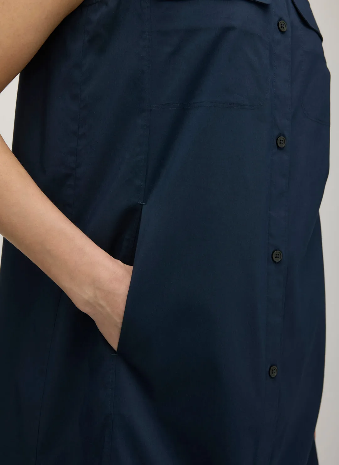 Marseille Sleeveless Shirt Dress sold by Kit and Ace product image thumbnail 4