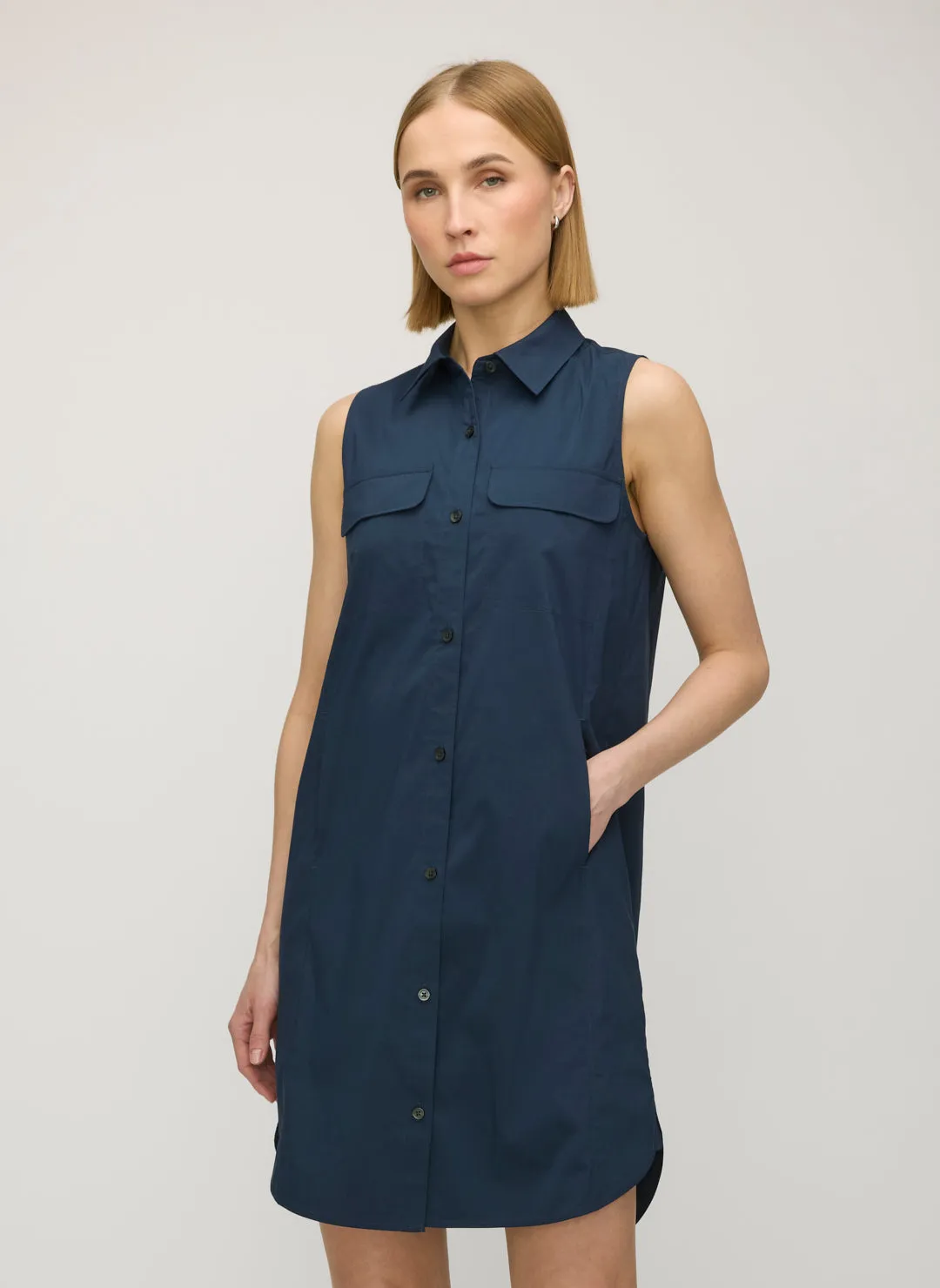 Marseille Sleeveless Shirt Dress sold by Kit and Ace product image thumbnail 2