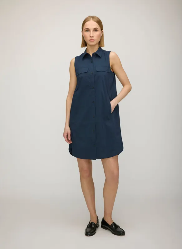 Marseille Sleeveless Shirt Dress made by Kit and Ace