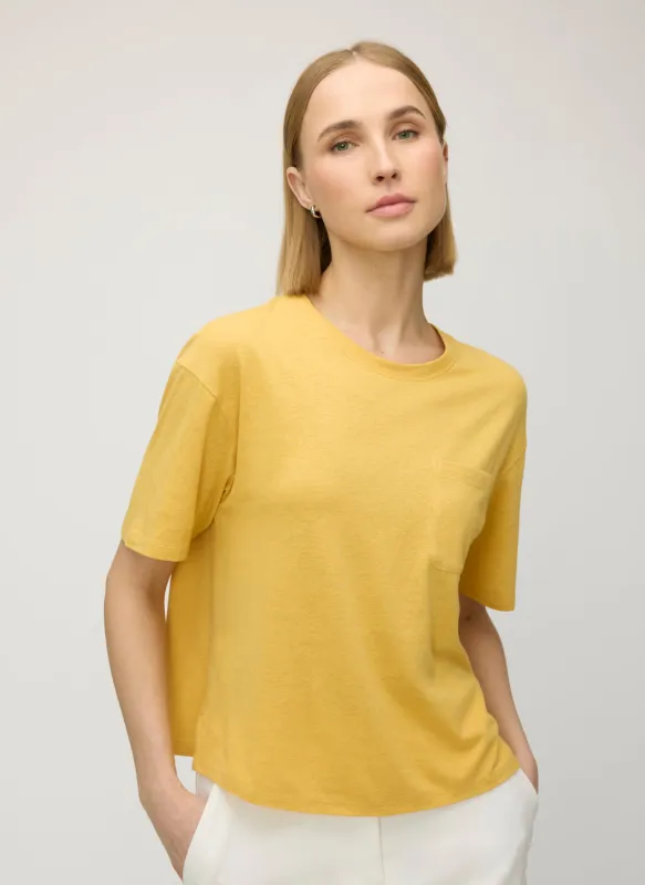 Luna Boxy Pocket Tee made by Kit and Ace