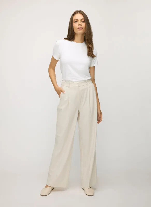 On Time Pleated Trousers made by Kit and Ace