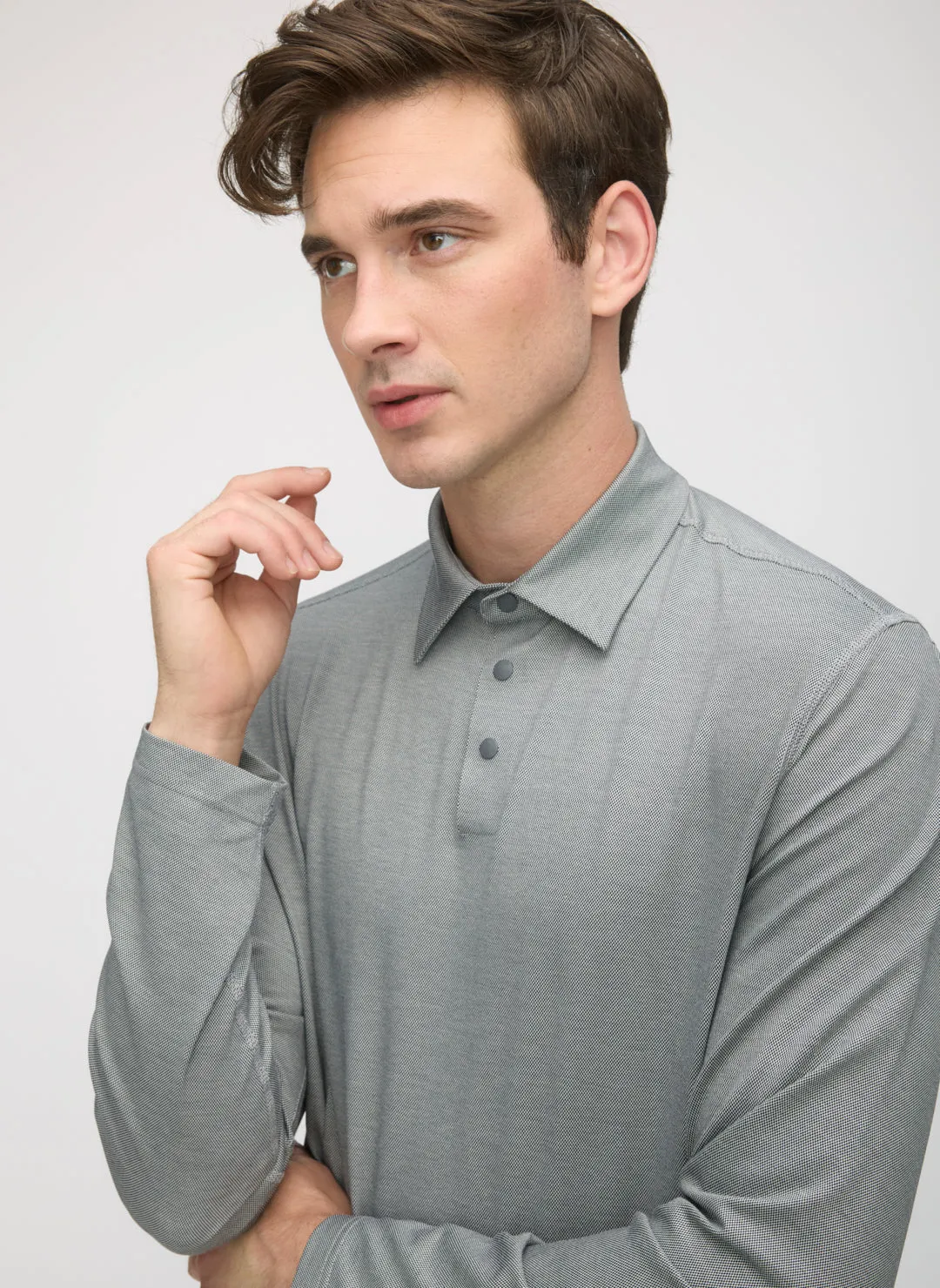 City Tech Long Sleeve Polo sold by Kit and Ace product image thumbnail 5