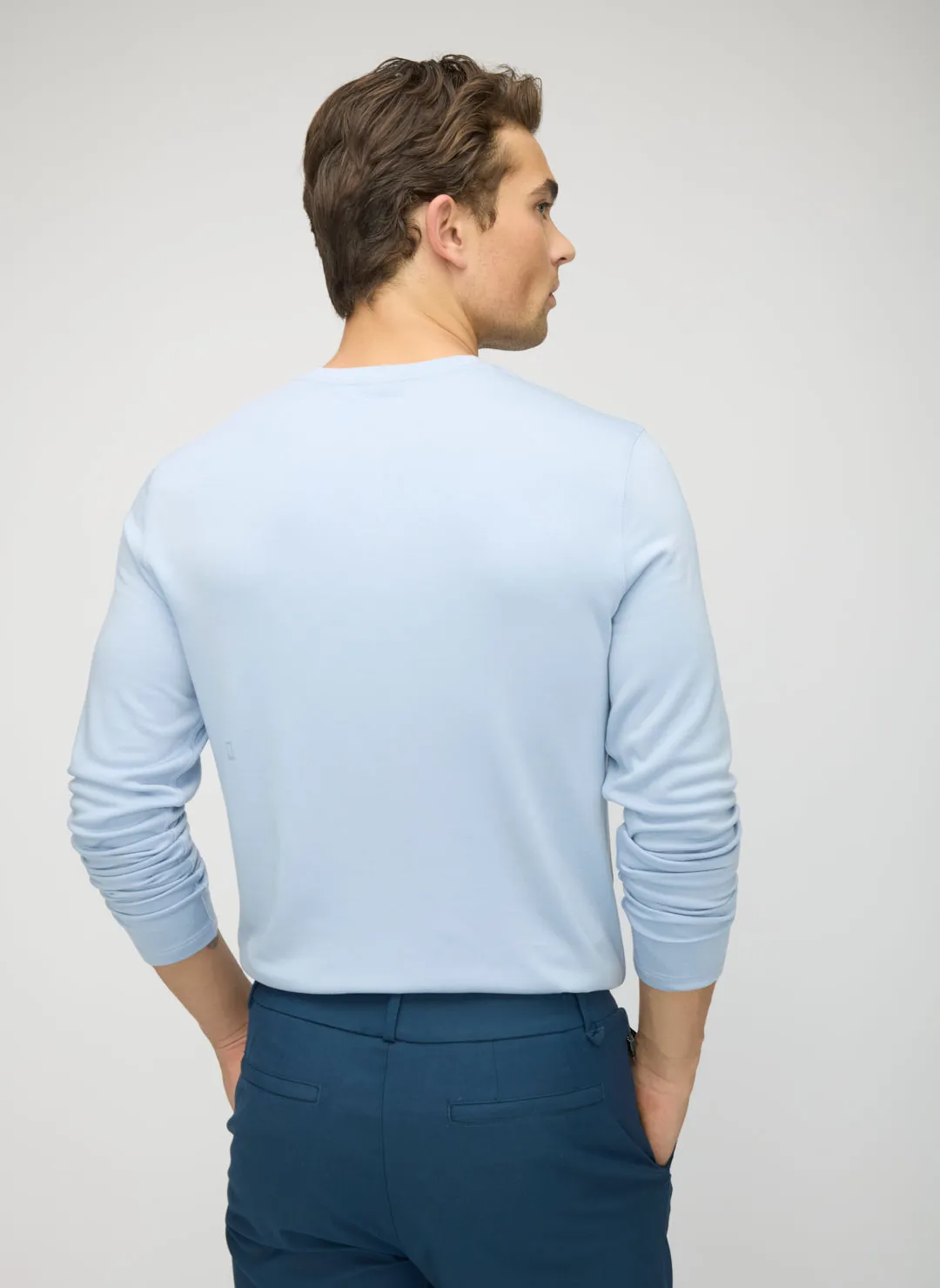 Brushed Long Sleeve Henley sold by Kit and Ace product image thumbnail 4