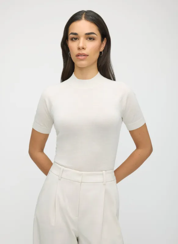 Silk Cashmere Mockneck Sweater made by Kit and Ace