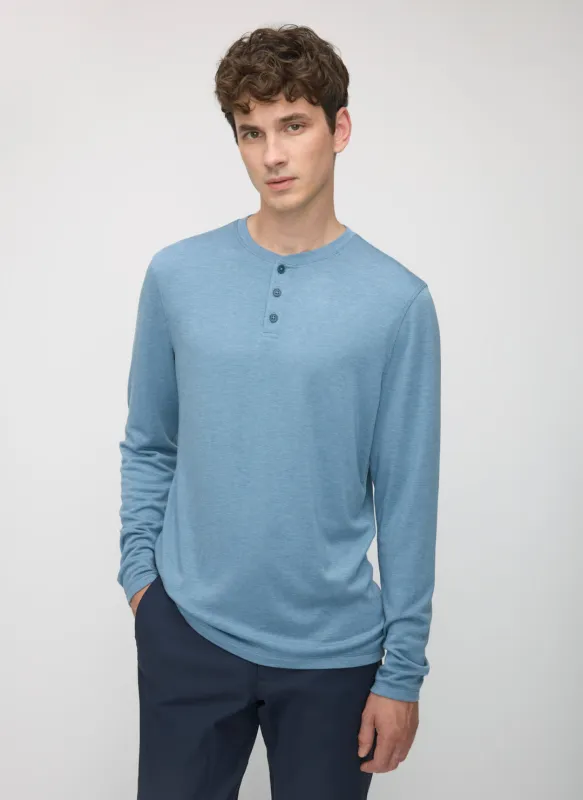 Brushed Long Sleeve Henley made by Kit and Ace