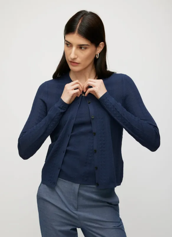 Farrah Fitted Sweater Cardigan made by Kit and Ace