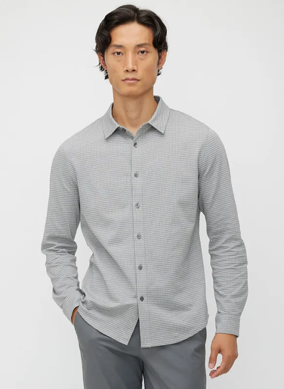 City Tech Long Sleeve Slim Fit Textured Shirt made by Kit and Ace