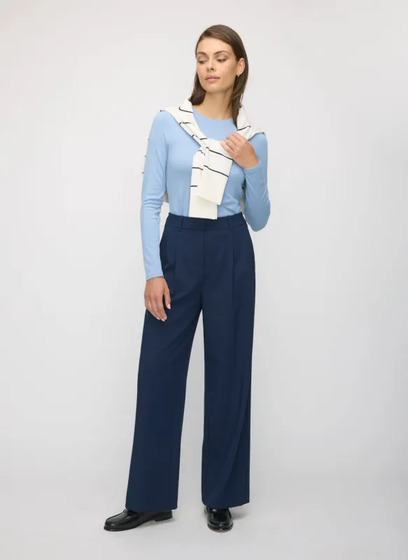 On Time Pleated Trousers made by Kit and Ace