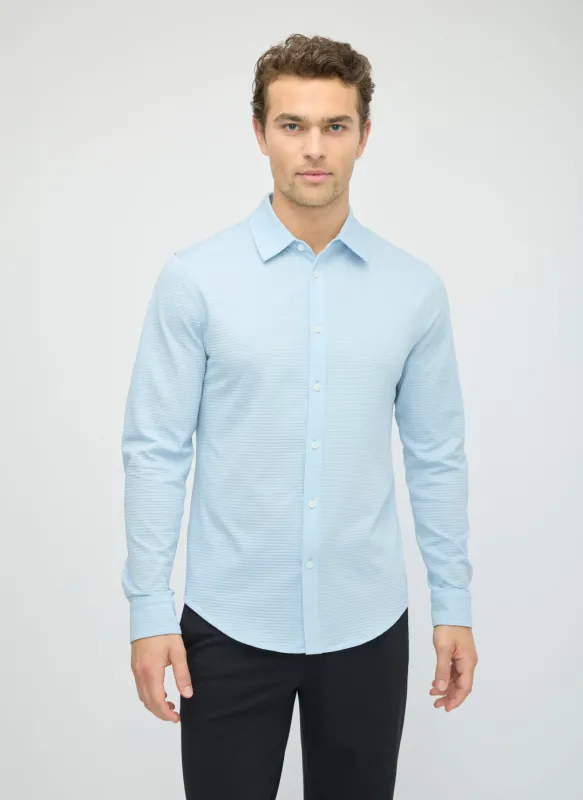 City Tech Long Sleeve Slim Fit Textured Shirt made by Kit and Ace