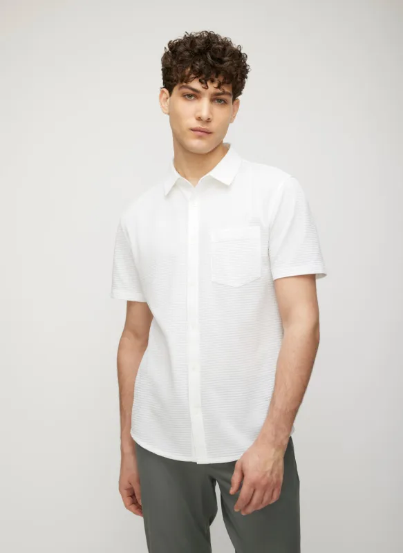 City Tech Short Sleeve Textured Shirt made by Kit and Ace