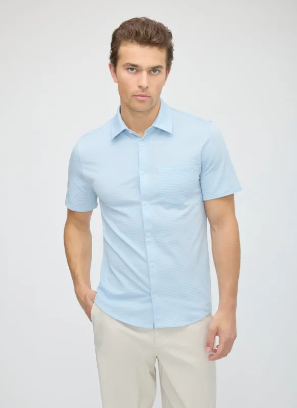 City Tech Short Sleeve Textured Shirt made by Kit and Ace