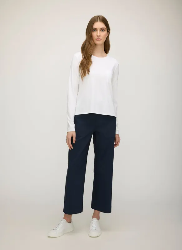Colette Cropped Wide Leg Twill Pants made by Kit and Ace