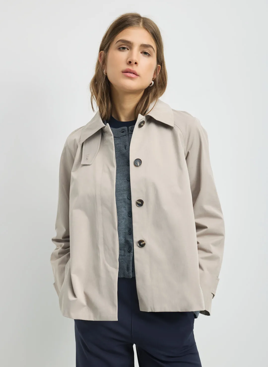 Sherbrooke Rain Resist Crop Trench sold by Kit and Ace