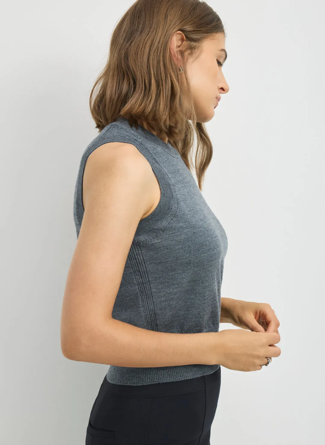 Effortless Merino Shrunken Sweater Vest sold by Kit and Ace product image thumbnail 5