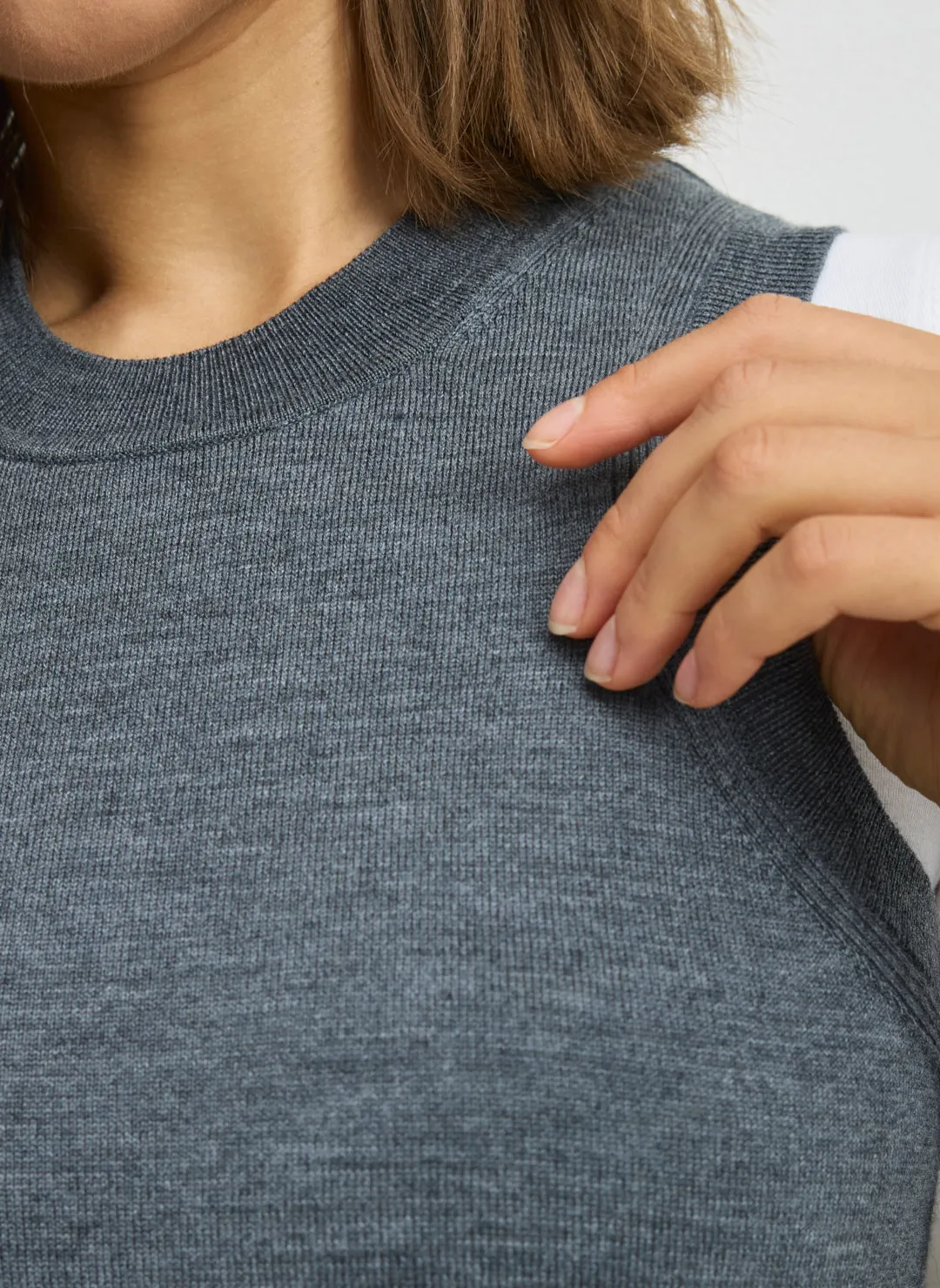 Effortless Merino Shrunken Sweater Vest sold by Kit and Ace product image thumbnail 2