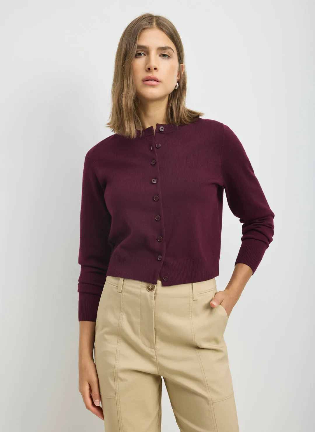 Effortless Merino Classic Cardigan sold by Kit and Ace