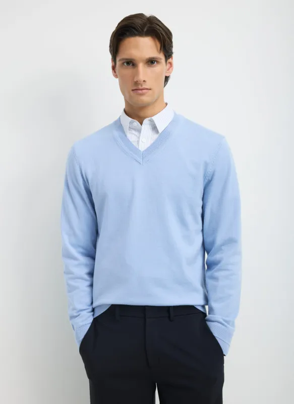 Hillside Merino V-Neck Sweater made by Kit and Ace