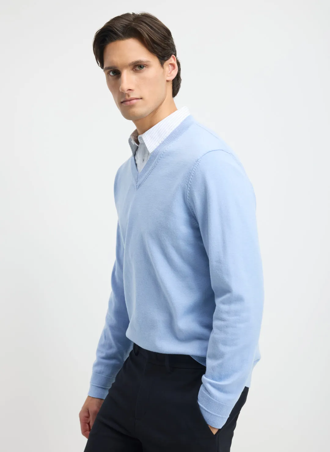 Hillside Merino V-Neck Sweater sold by Kit and Ace product image thumbnail 5