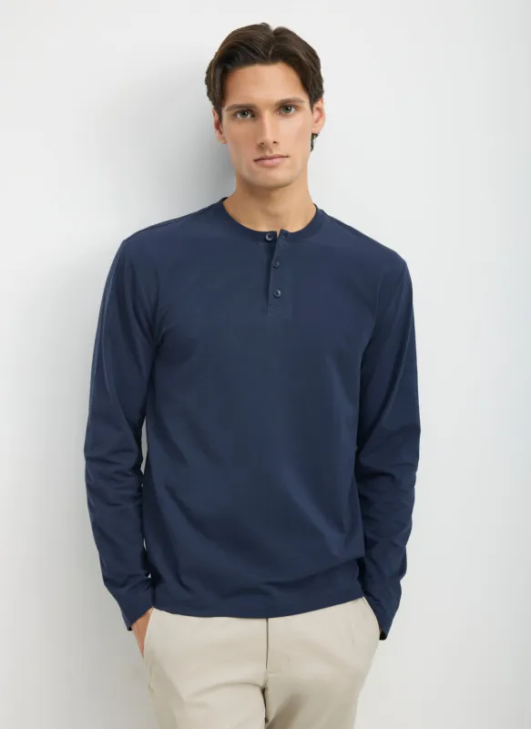 Stanton Henley Long Sleeve Tee made by Kit and Ace