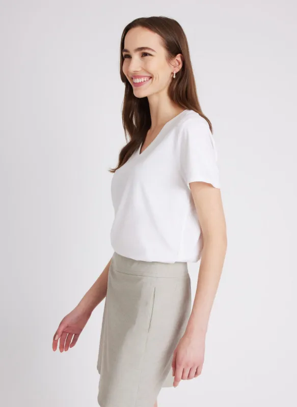 Freesia Short Sleeve V-Neck Tee sold by Kit and Ace