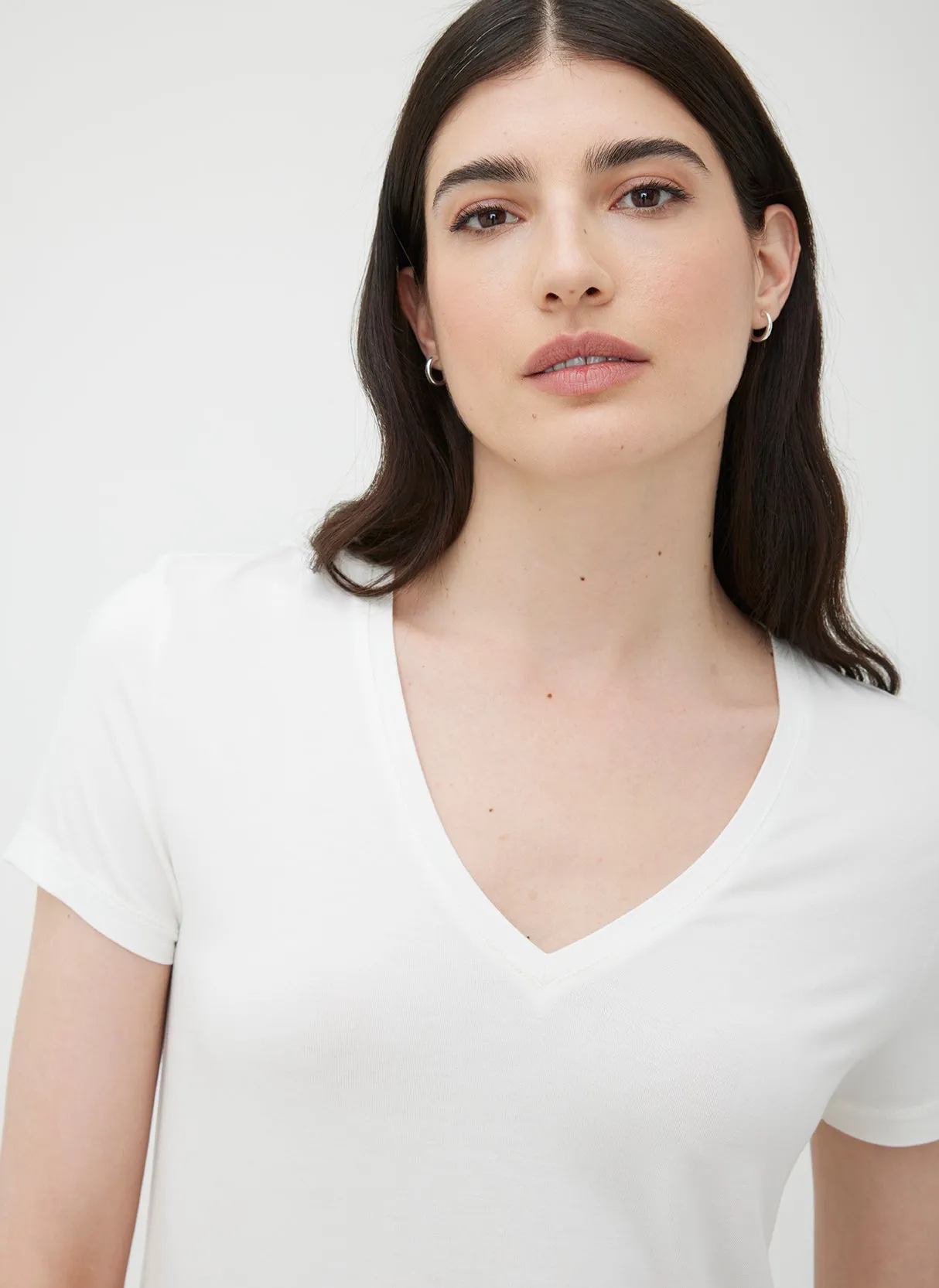 Charlotte V-Neck T-Shirt sold by Kit and Ace product image thumbnail 3