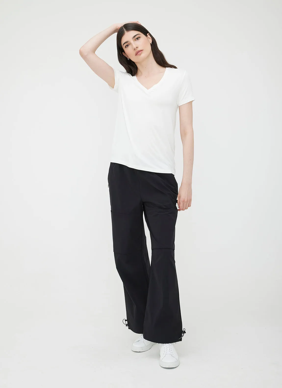 Charlotte V-Neck T-Shirt sold by Kit and Ace product image thumbnail 2