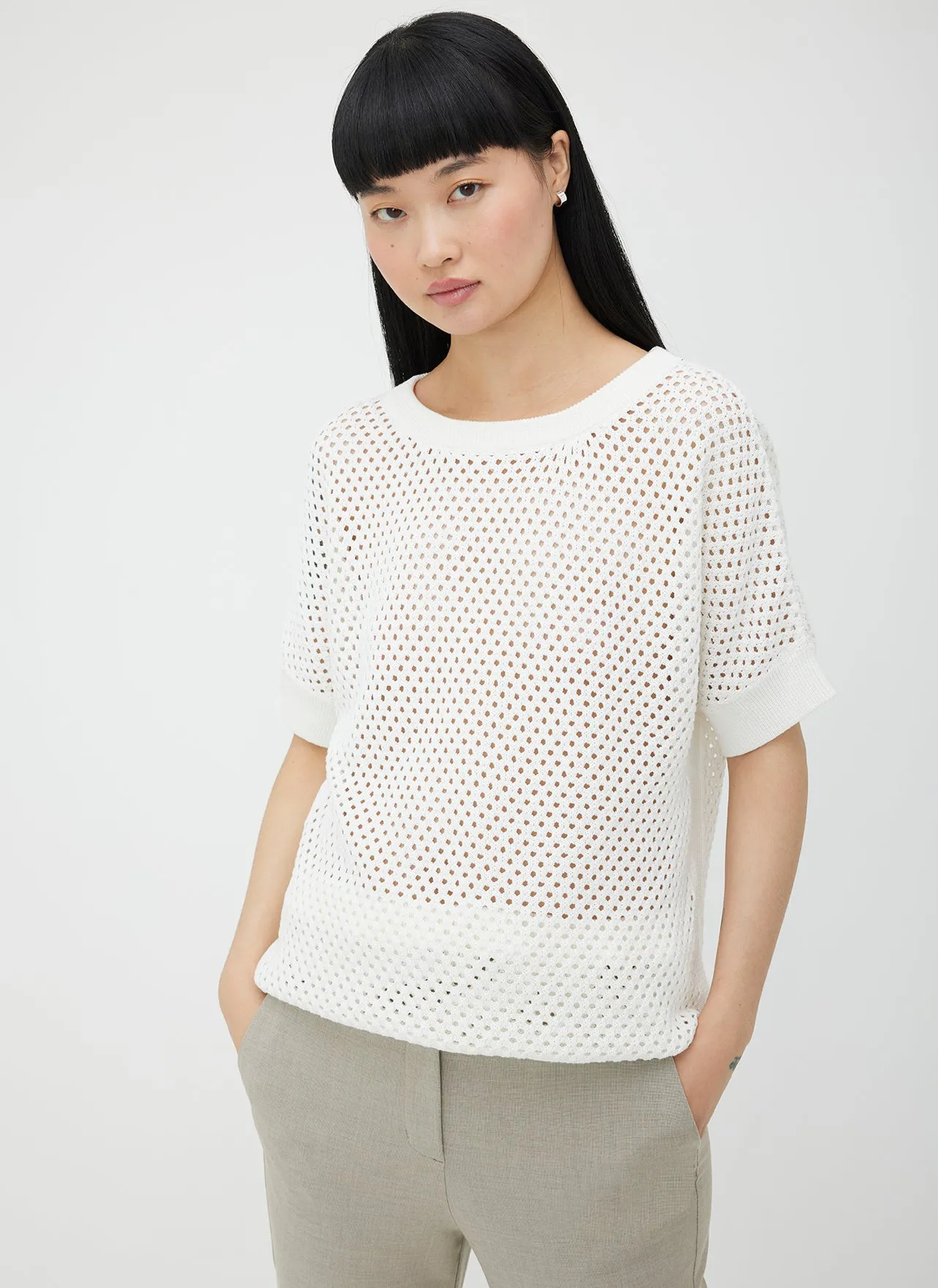 Essex Pointelle Sweater Tee sold by Kit and Ace