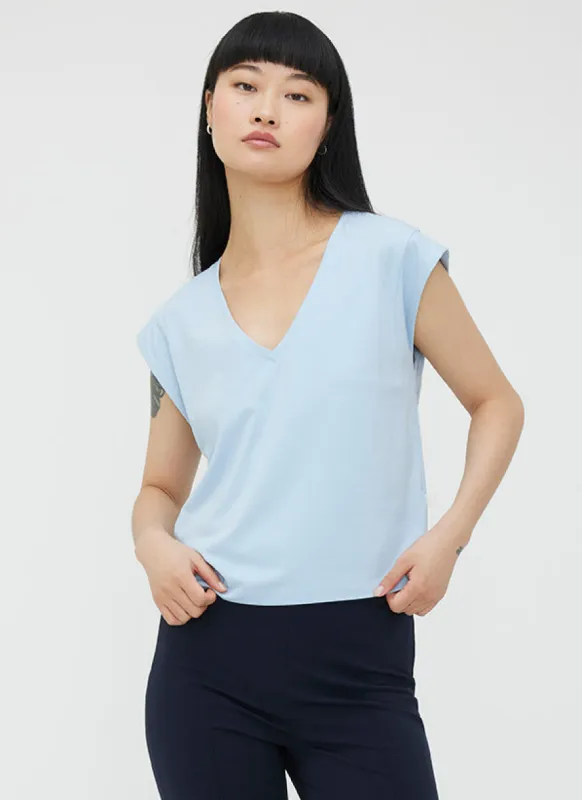 Soho V-Neck Flounce Tee made by Kit and Ace