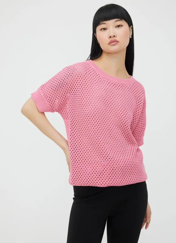 Essex Pointelle Sweater Tee sold by Kit and Ace