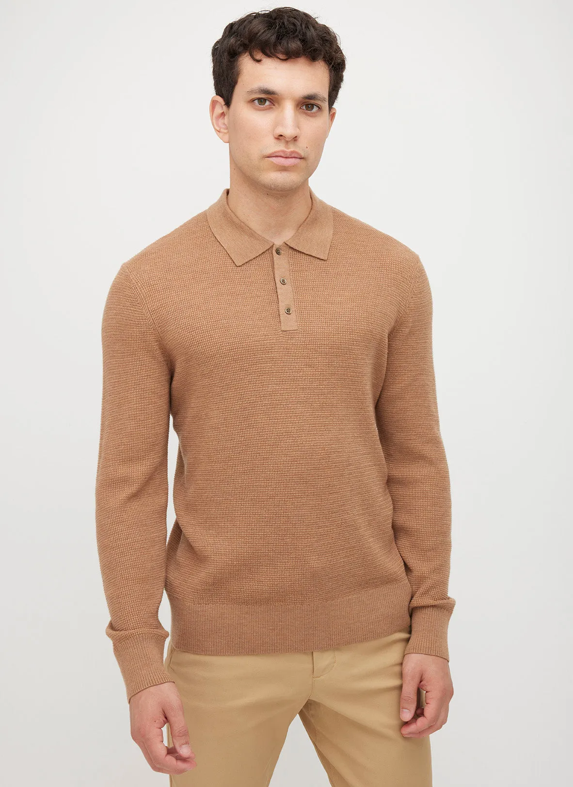 Timeless Merino Polo Sweater sold by Kit and Ace product image thumbnail 2
