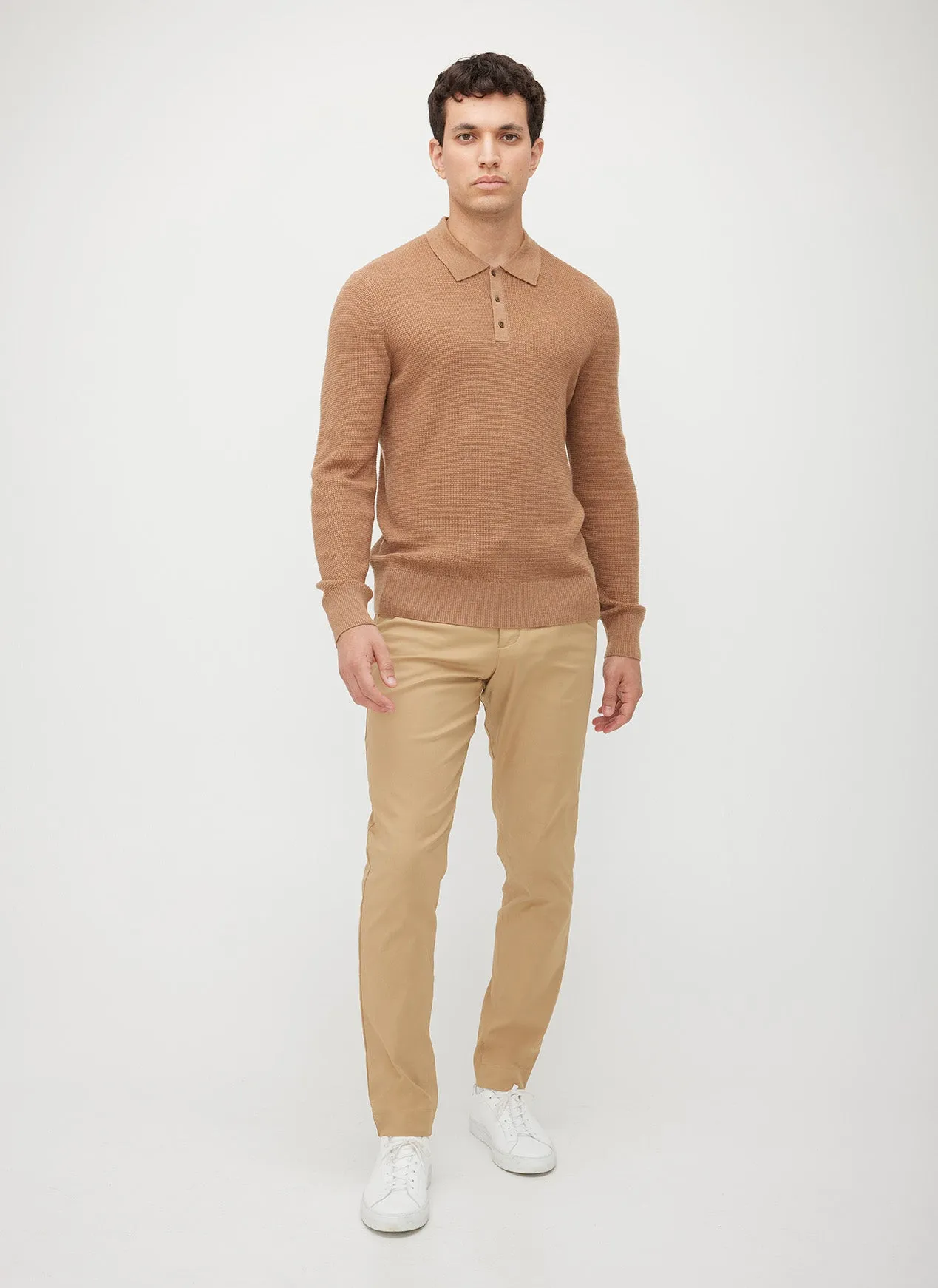 Timeless Merino Polo Sweater sold by Kit and Ace