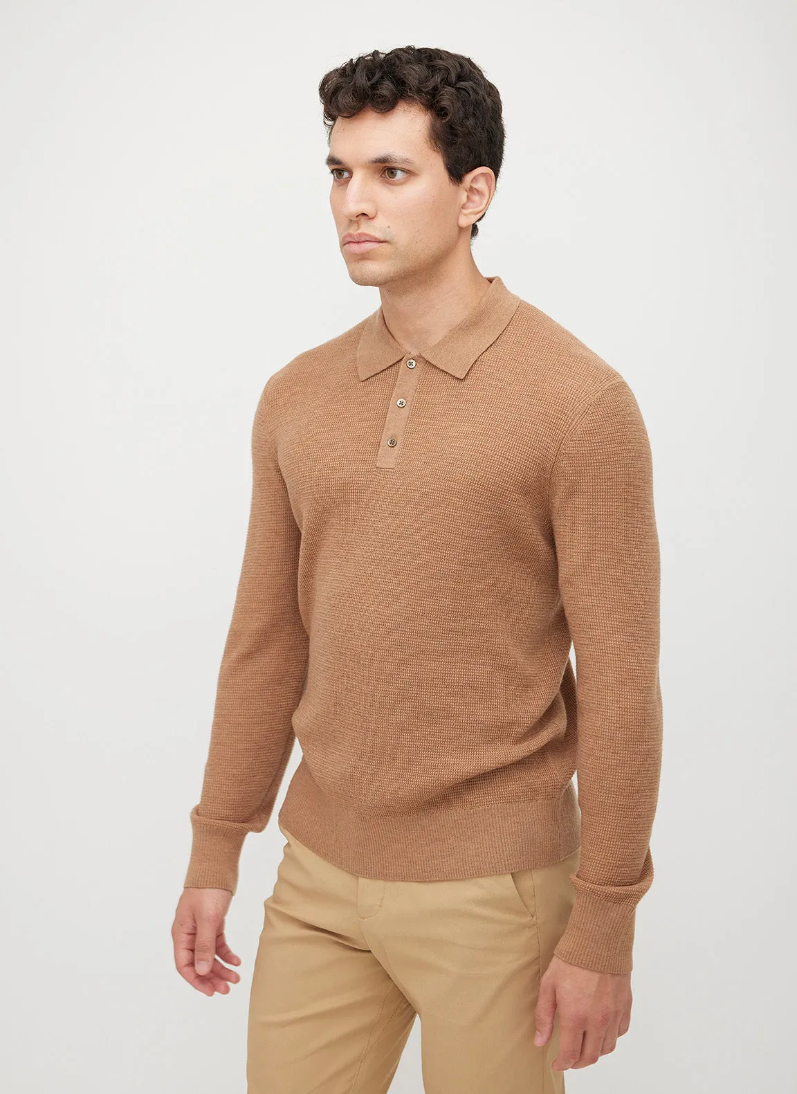 Timeless Merino Polo Sweater sold by Kit and Ace product image thumbnail 5