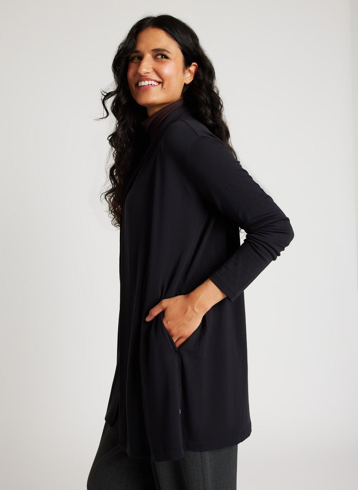 Brushed Open Cardigan sold by Kit and Ace product image thumbnail 2