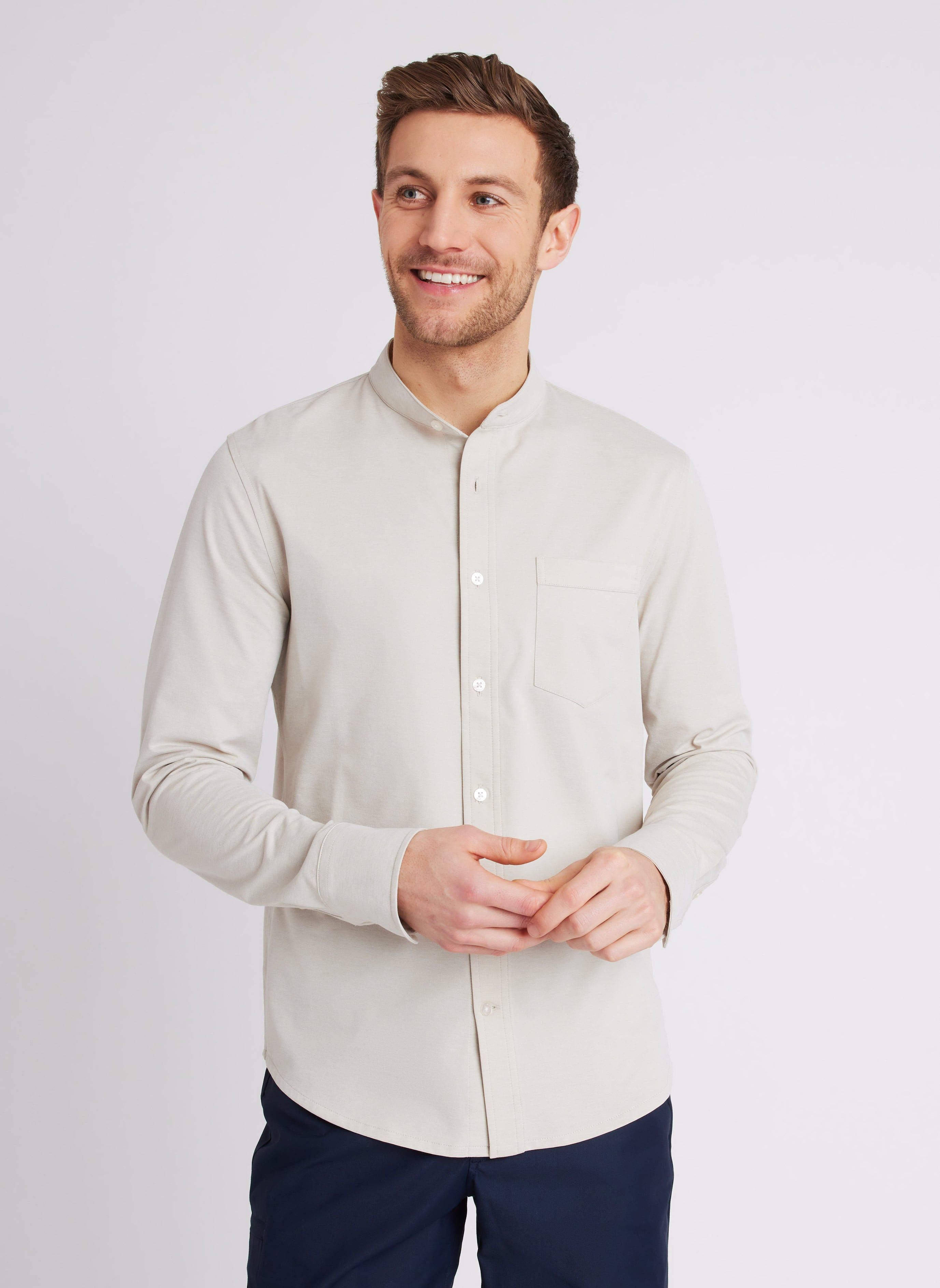 City Tech Collarless Shirt Standard Fit sold by Kit and Ace