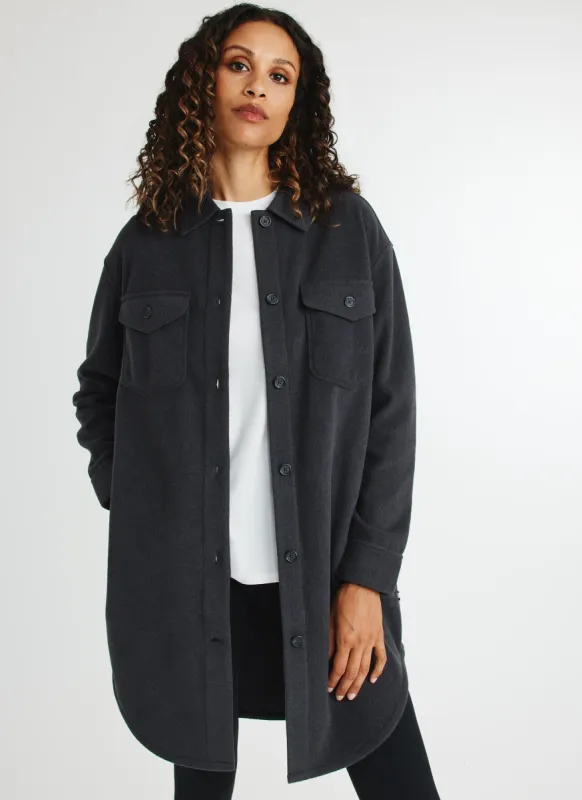 Hygge Fleece Long Shirt Jacket sold by Kit and Ace