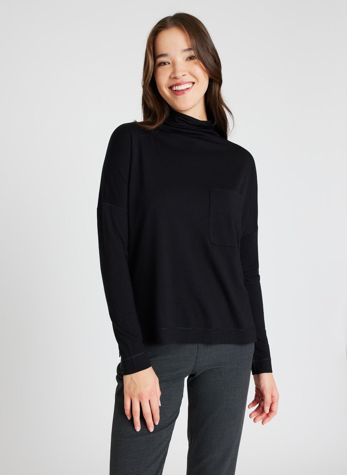 Merino Turtleneck Long Sleeve Tee sold by Kit and Ace product image thumbnail 5